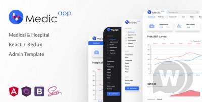 MedicApp React / Redux v1.0.0 – Admin Panel Template For Medicine And Hospitals