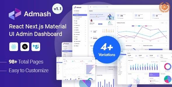 Admash v1.3 Material Design React Next Admin Dashboard Template Download