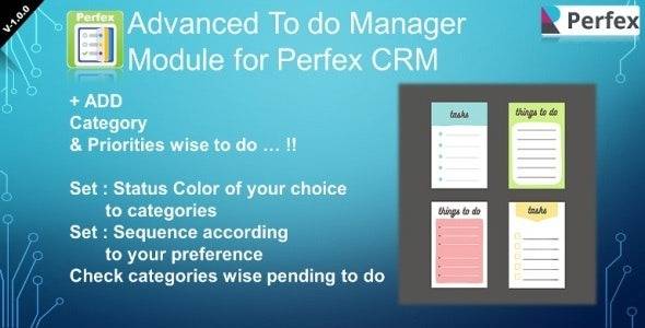 Advanced To do Manager Module for Perfex CRM v1.0.1 Download