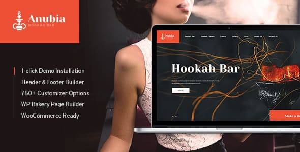 Anubia Smoking and Hookah Bar WordPress Theme Download