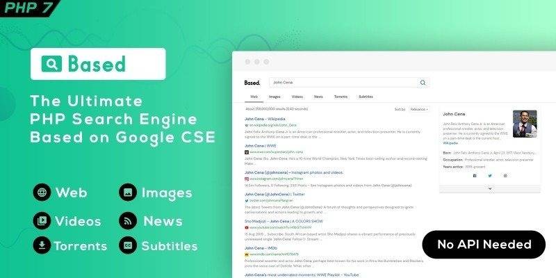 Based v1.0.1 – Google CSE PHP Search Engine Script Download