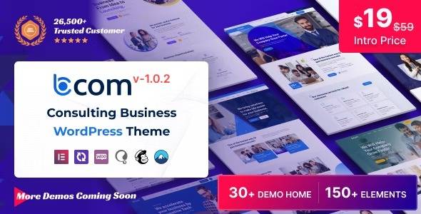 Bcom v.1.0.2 – Consulting Business WordPress Theme Download