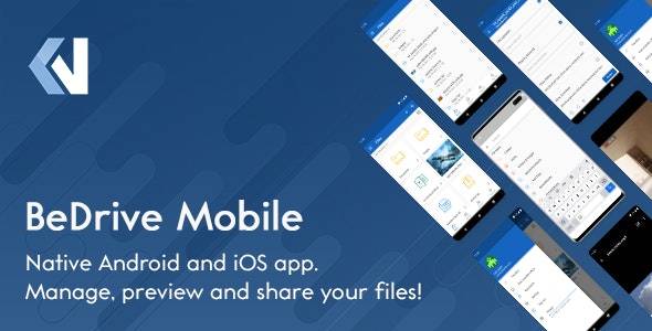 BeDrive Mobile – v2.0 Native Flutter Android and iOS app for File Storage PHP Script Download