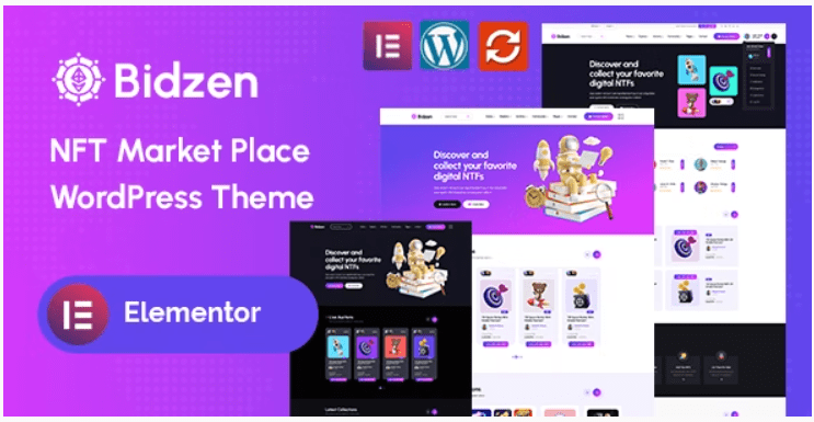 Bidzen NFT Marketplace WordPress Theme Download