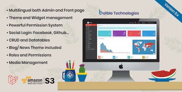 Botble v6.8.0 – Laravel CMS, CRUD generator, Modular & Theme system, Role permissions, Multilingual blog Download