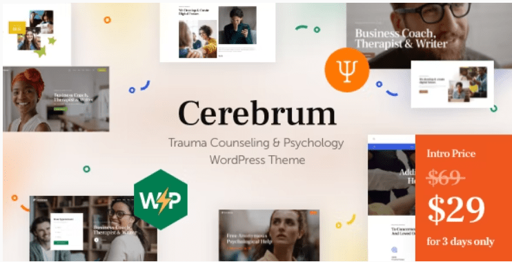 Cerebrum Trauma Counseling Psychology WordPress Theme Download