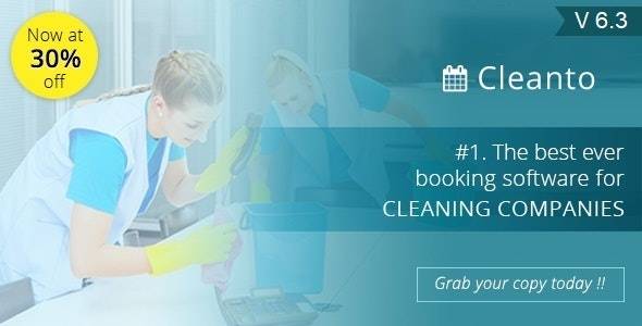 Cleanto v8.2 Cleaning companies Booking management system Download