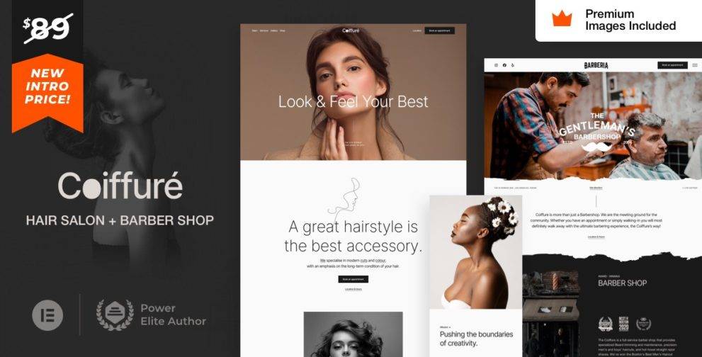 Coiffure Hair Salon Barber WordPress Theme Download