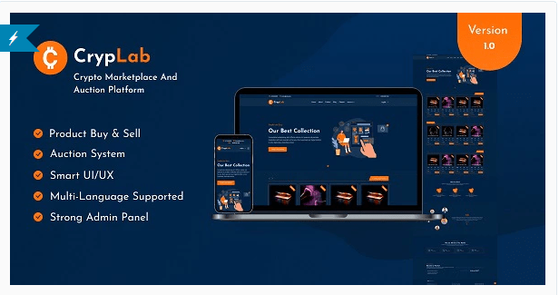 CrypLab v1.0 – cryptocurrency market and auction platform Download