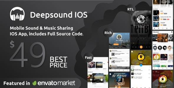 DeepSound IOS v1.2.9.1 – Mobile Sound & Music Sharing Platform Mobile IOS Application Download