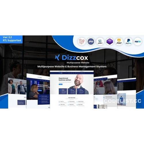 Dizzcox v2.3 – Multipurpose Website & Business Management System CMS Download