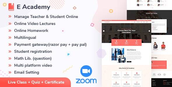 E Academy – Online Learning Management System & live streaming classes (web) Download