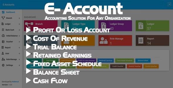 e-account - accounting software for any organization nulled