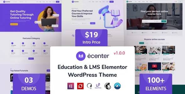 Ecenter v1.0.6 – Education WordPress Theme Download