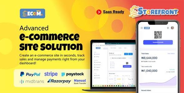 Ecom v.2.0.6 – Fast Multi Store Front Builder (SaaS) Download