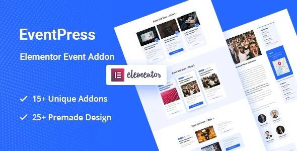 EventPress v1.0.7 – Elementor Events Addon