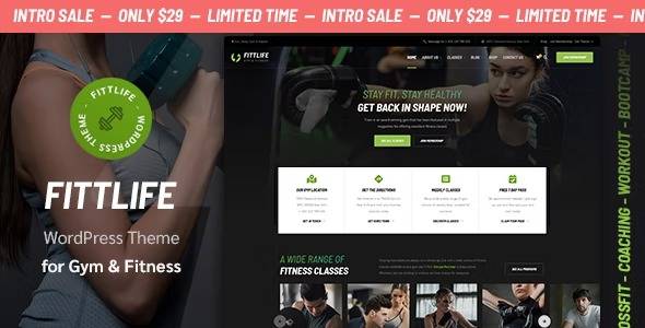 Fittlife v.1.0.1 – Gym & Fitness WordPress Theme Download