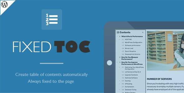 Fixed TOC v3.1.27 – Table of contents for WordPress plugin