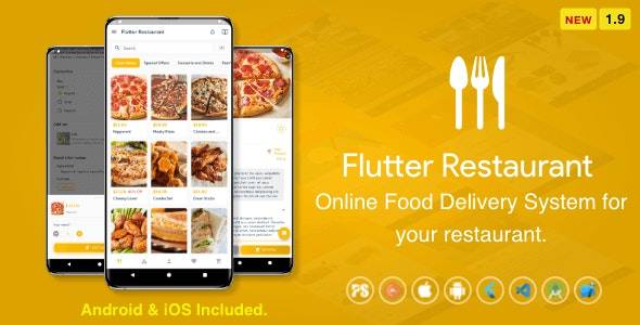 Flutter Restaurant ( Online Food Delivery System For iOS and Android ) v1.9 Download