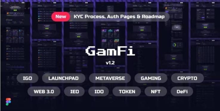 GamFi Metaverse Web3 IGO/IDO Token Launchpad Figma Template v1.8 Download