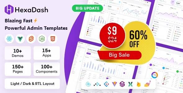 HexaDash v1.8.1 – Admin Dashboard Template