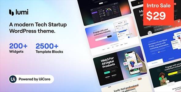 Lumi Tech Startup WordPress Theme Free Download