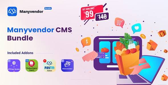 Manyvendor – v.3.3 eCommerce & Multi-vendor CMS Bundle Download