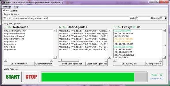 Mass Site Visitor v.1.2 traffic bot Download