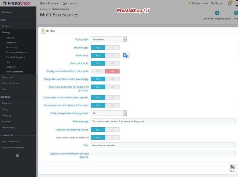 Multi Accessories Pro Module v5.1.1 [Prestashop]