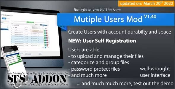 Multiple Users Mod v1.40 – Simple File Sharer Module (Addon) Download