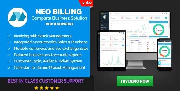 Neo Billing v6.0 Accounting, Invoicing And CRM Software Download