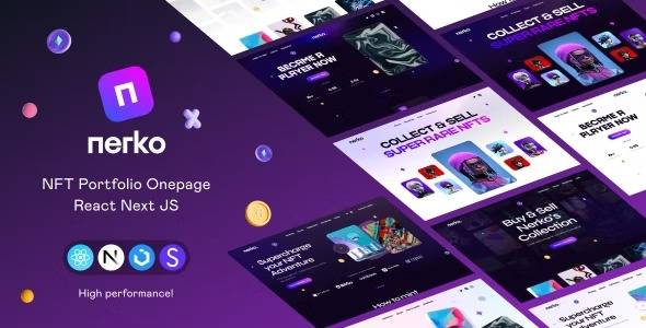 Nerko v.1.3.1 – NFT Portfolio React NextJS Template Download