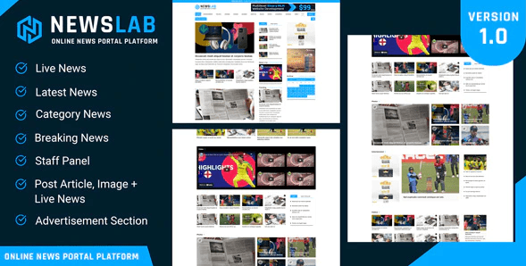 NewsLab v1.1 – news portal script Download (Updated)