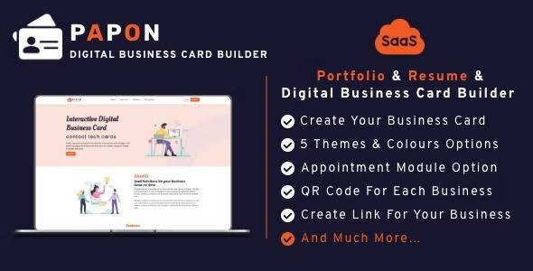 Papon v.1.1 Digital Business Card Builder SaaS Download [Updated]