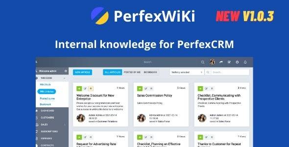 PerfexWiki Internal knowledge for Perfex CRM v.1.0.4