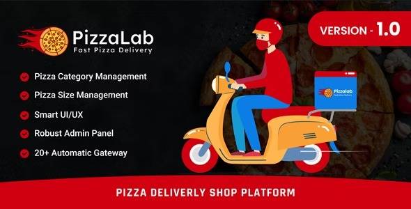 PizzaLab v1.0 Pizza Delivery Shop Platform Download