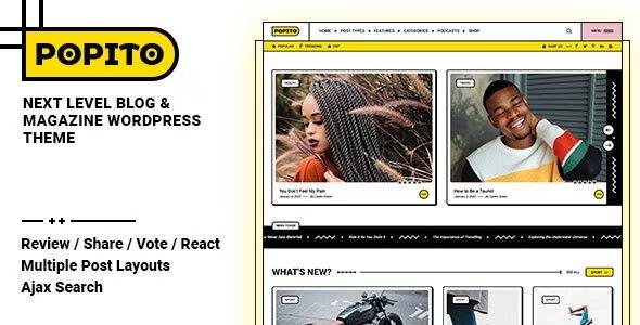 Popito v1.1.6 – Blog & Magazine WordPress Theme Download