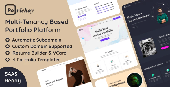 Porichoy v1.6 – resume builder, portfolio vCard (SAAS) Download