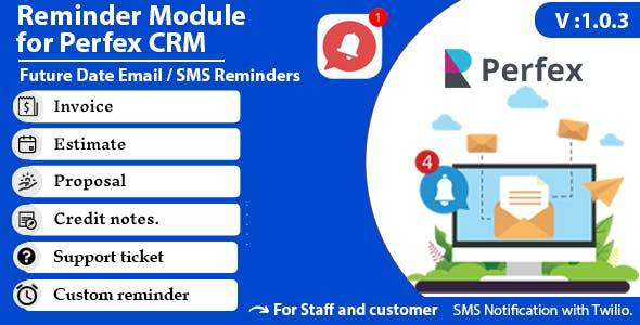 Reminder module for Perfex CRM v1.0.4 Download