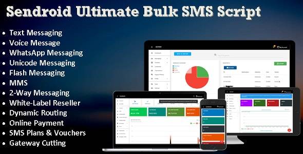 Sendroid v4.0.0 – Ultimate Bulk SMS, WhatsApp and Voice Messaging Script with White-Label Reseller System Download