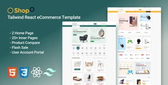 Shopo v.3.0.0 – Tailwind React eCommerce Template