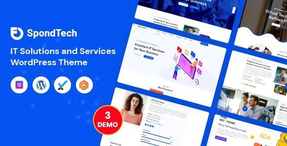 SpondTech v1.0.3 – IT Solutions And Services WordPress Theme Download