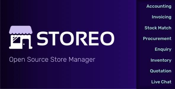 Storeo – v1.0 Open Source Store Manager for Accounting, Billing & Inventory Management Download