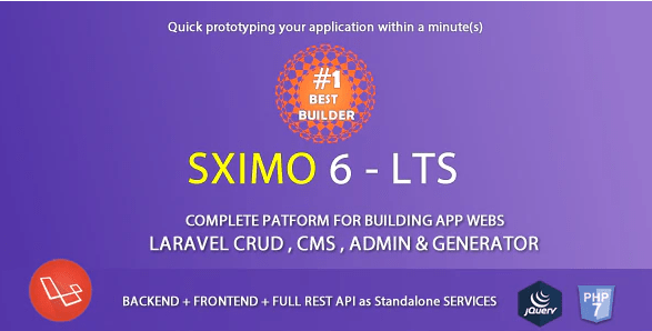 Sximo 6 LTS v7.1 – Laravel Web Application Builder Download