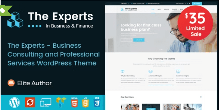 The Experts v3.2 – Business Consulting and Professional Services WordPress Theme