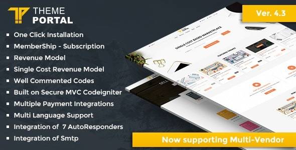 Theme Portal v4.5 Multi-Vendor eCommerce Marketplace – Sell Digital Products, Themes, Plugins, PHP Script Download