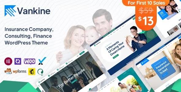 Vankine Insurance Consulting Business WordPress Theme Download