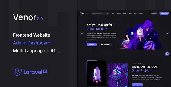 Venor v2.0 – Multipurpose Website CMS & Creative Agency Management System Download