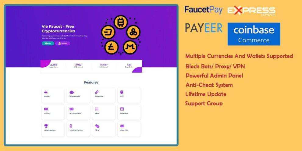 Vie Faucet PHP Script v4.2.1 Download