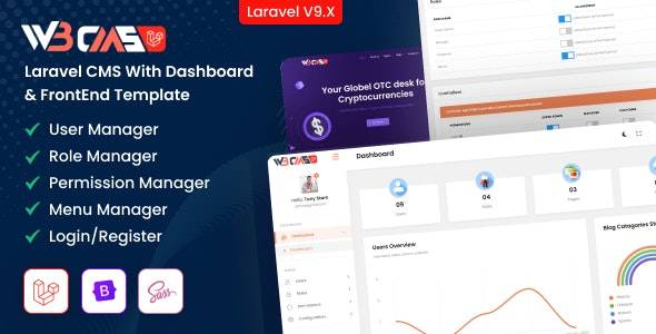 W3CMS-Laravel v1.2 – Content Management System